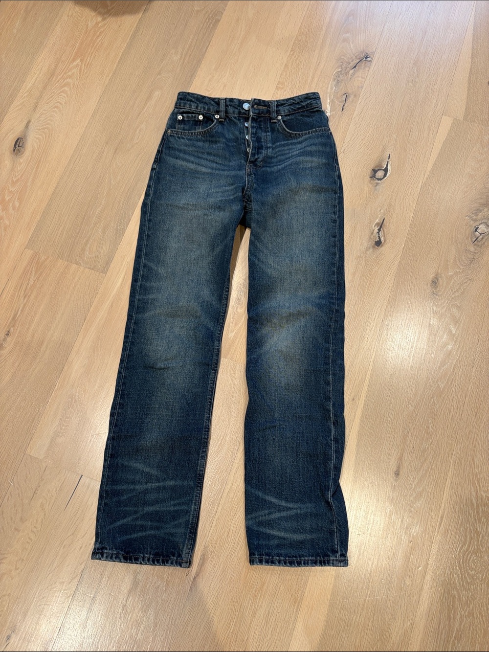 Women's Dark Blue Straight-Leg Jeans